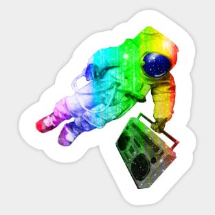 Boombox Space Man Sticker